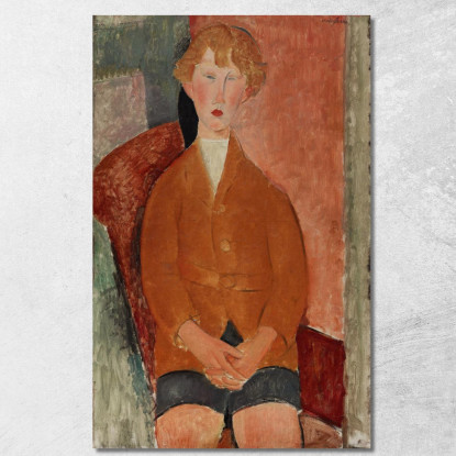 Ragazzo In Pantaloni Corti Amedeo Modigliani amd9 quadro stampato su tela