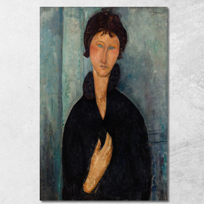 Donna Con Gli Occhi Azzurri Amedeo Modigliani amd14 quadro stampato su tela