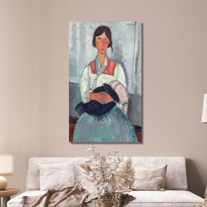 Zingara Con Bambino Amedeo Modigliani amd19 quadro stampato su tela