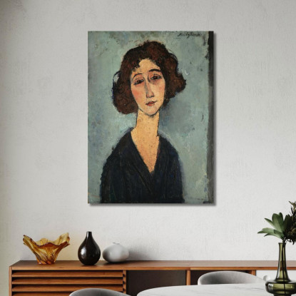 Giovane Donna Amedeo Modigliani amd26 quadro stampato su tela