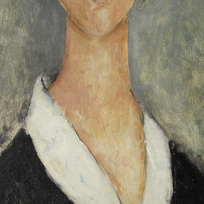 Ragazza Con Capelli Scuri Amedeo Modigliani amd28 quadro stampato su tela