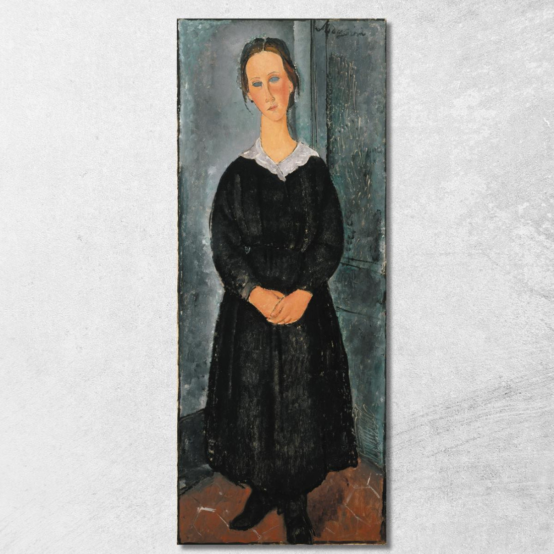 La Cameriera La Serva Amedeo Modigliani amd29 quadro stampato su tela La Cameriera La Serva Amedeo Modigliani amd29 quadro stampato su tela