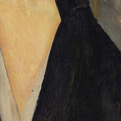 Lunia Czechowska In Abito Nero Amedeo Modigliani amd33 quadro stampato su tela