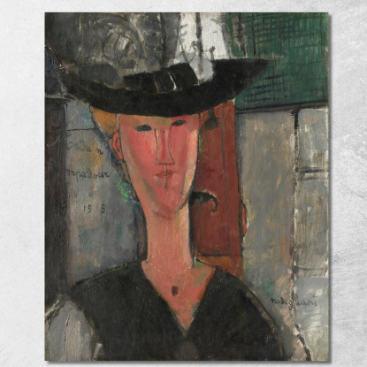 Signora Pompadour Amedeo Modigliani amd37 quadro stampato su tela