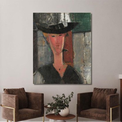 Signora Pompadour Amedeo Modigliani amd37 quadro stampato su tela