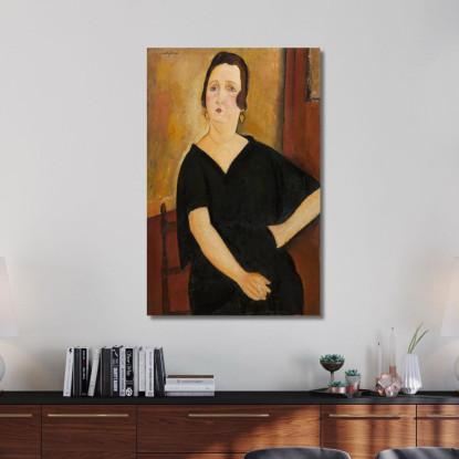 Madame Amédée Donna Con Sigaretta Amedeo Modigliani amd38 quadro stampato su tela