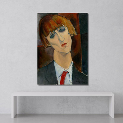 Signora Kisling Amedeo Modigliani amd39 quadro stampato su tela