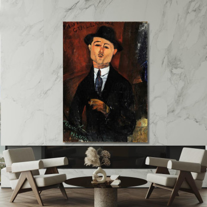Paul Guillaume Nuovo Pilota Amedeo Modigliani amd44 quadro stampato su tela