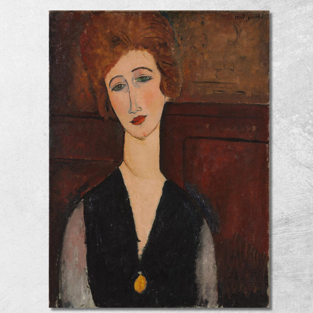 Ritratto Di Una Donna Amedeo Modigliani amd49 quadro stampato su tela Ritratto Di Una Donna Amedeo Modigliani amd49 quadro stampato su tela