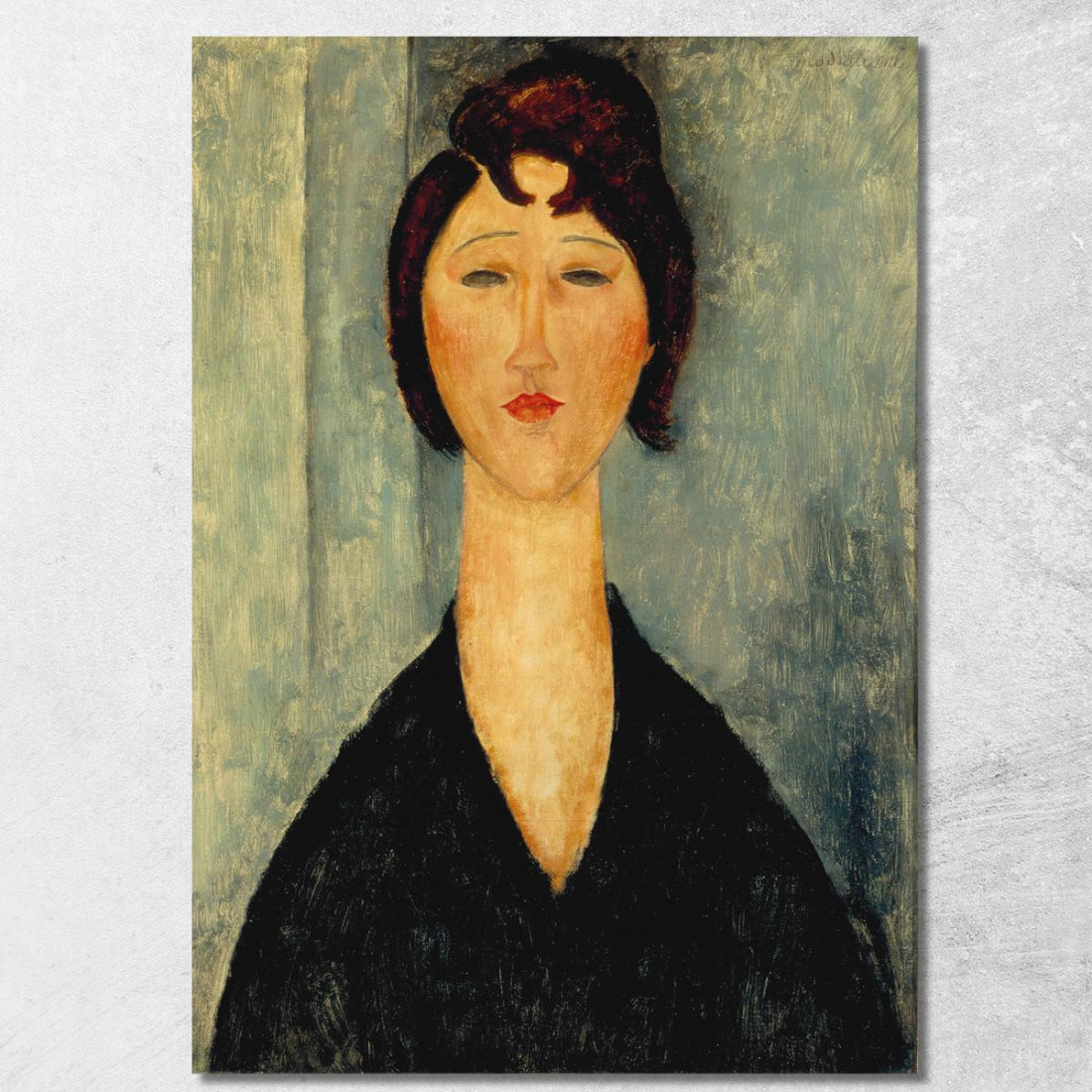 Ritratto Di Una Giovane Donna Amedeo Modigliani amd50 quadro stampato su tela Ritratto Di Una Giovane Donna Amedeo Modigliani amd50 quadro stampato su tela