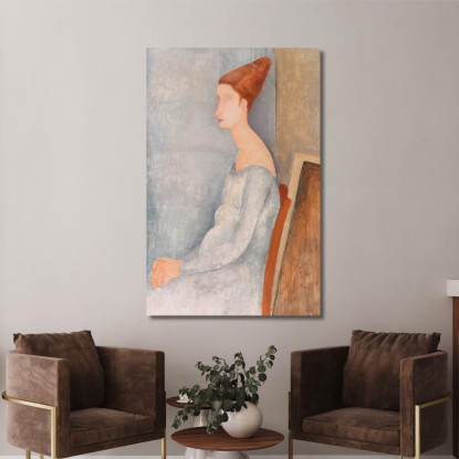 Ritratto Di Jeanne Hébuterne 2 Amedeo Modigliani amd56 quadro stampato su tela