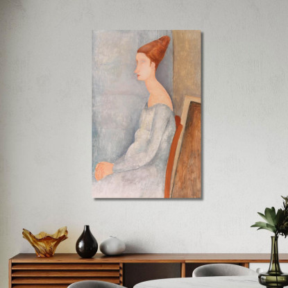 Ritratto Di Jeanne Hébuterne 2 Amedeo Modigliani amd56 quadro stampato su tela