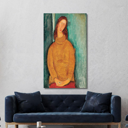 Ritratto Di Jeanne Hébuterne Amedeo Modigliani amd57 quadro stampato su tela