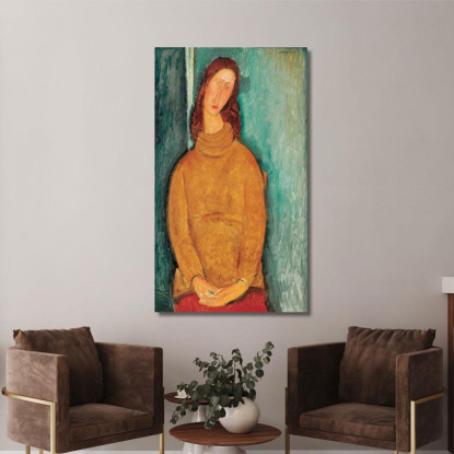 Ritratto Di Jeanne Hébuterne Amedeo Modigliani amd57 quadro stampato su tela