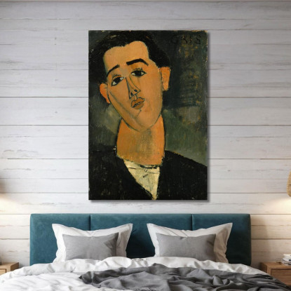 Ritratto Di Juan Gris Amedeo Modigliani amd58 quadro stampato su tela