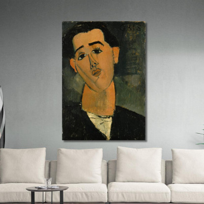 Ritratto Di Juan Gris Amedeo Modigliani amd58 quadro stampato su tela