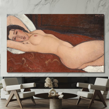 Nudo Sdraiato Amedeo Modigliani amd66 quadro stampato su tela