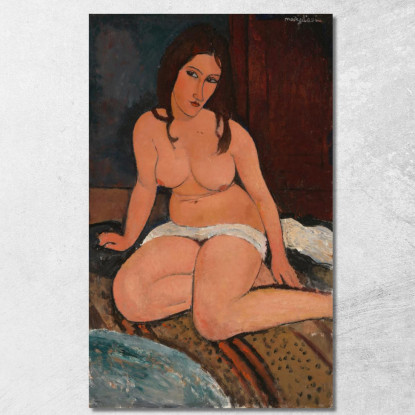 Nudo Seduto Amedeo Modigliani amd68 quadro stampato su tela