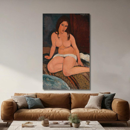 Nudo Seduto Amedeo Modigliani amd68 quadro stampato su tela