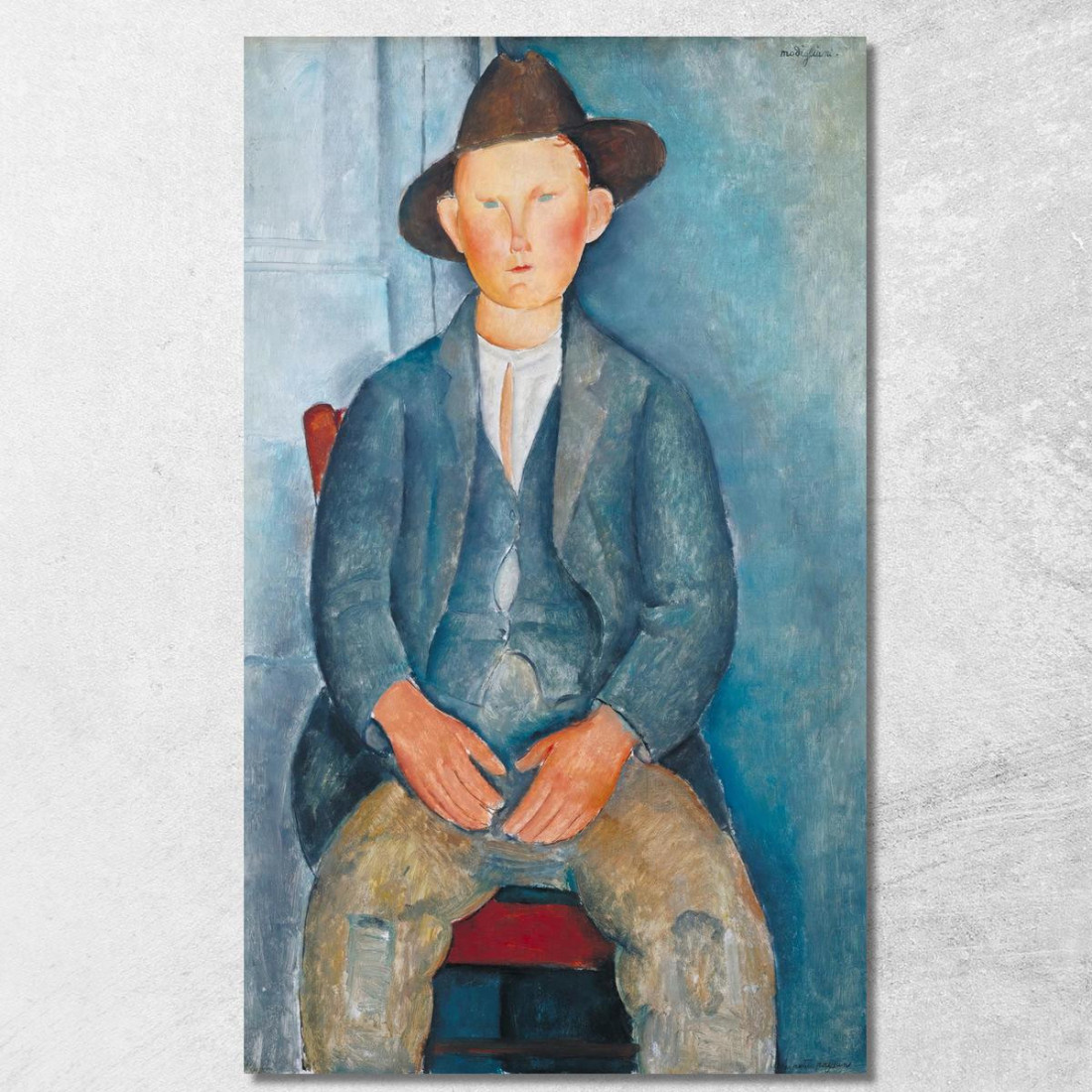 Il Piccolo Contadino Amedeo Modigliani amd72 quadro stampato su tela