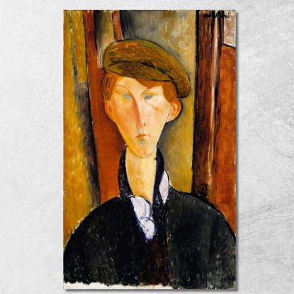 Giovane Con Un Berretto Amedeo Modigliani amd76 quadro stampato su tela