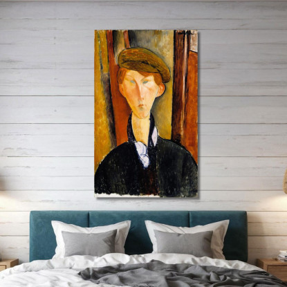 Giovane Con Un Berretto Amedeo Modigliani amd76 quadro stampato su tela