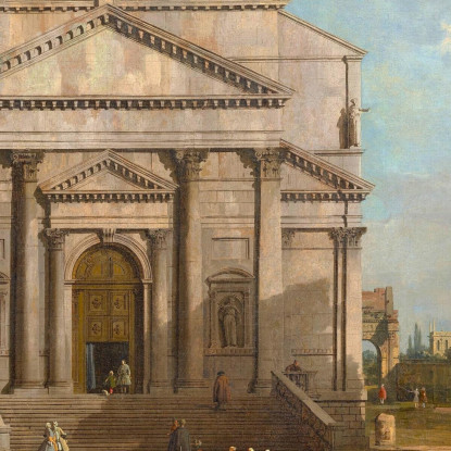 Un Capriccio Con La Chiesa Del Redentore Canaletto cnl1 quadro stampato su tela