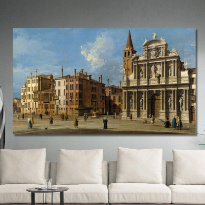 Campo Santa Maria Zobenigo Venice 2 Canaletto cnl9 quadro stampato su tela