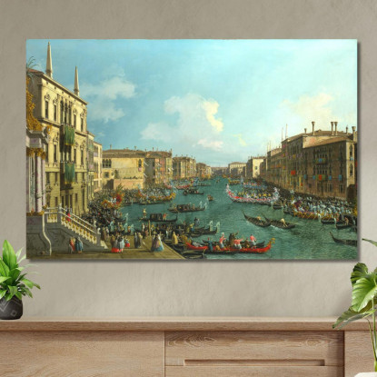 Una Regata Sul Canal Grande Canaletto cnl11 quadro stampato su tela