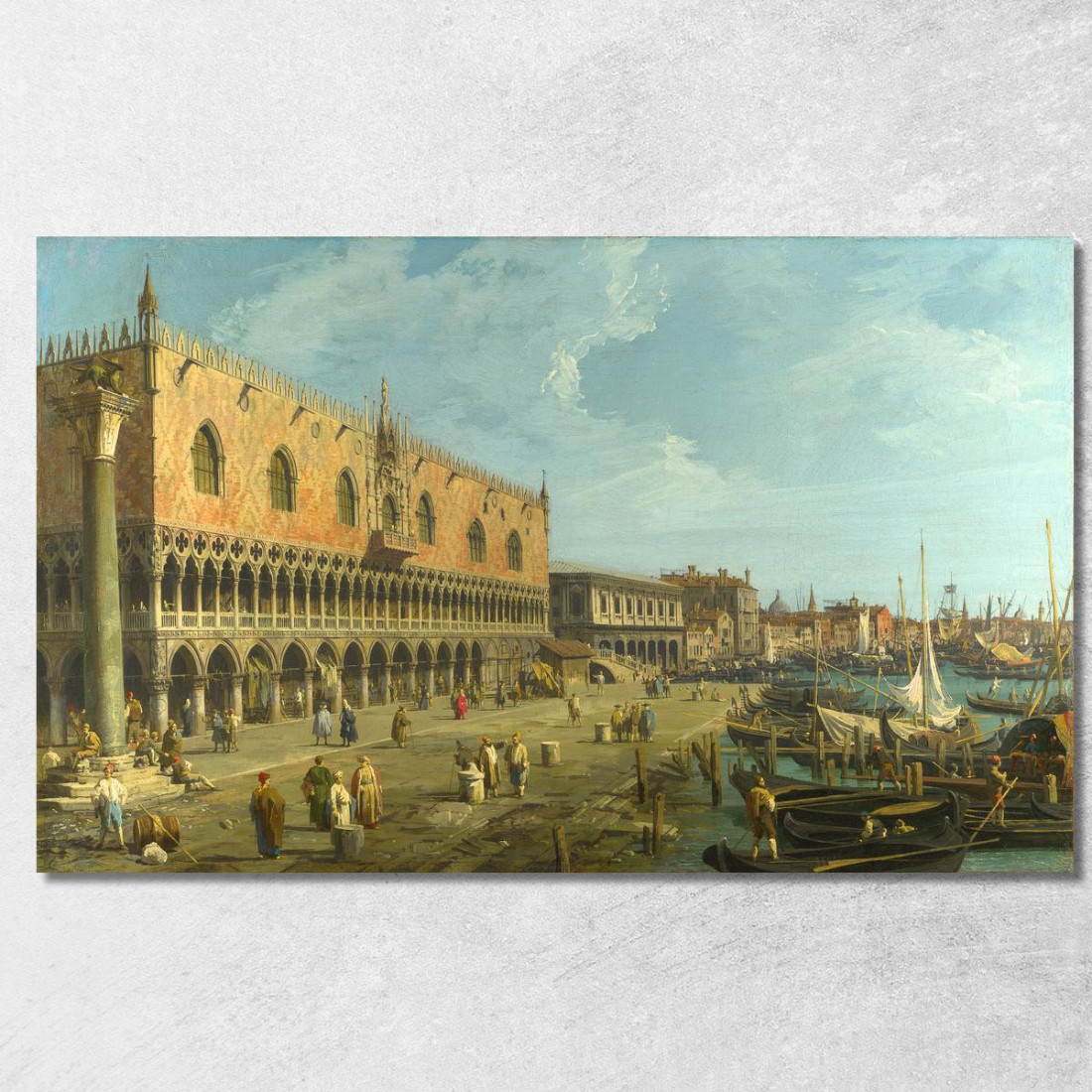 The Doge'S Palace And The Riva Degli Schiavoni Canaletto cnl17 quadro stampato su tela The Doge'S Palace And The Riva Degli Schiavoni Canaletto cnl17 quadro stampato su tela