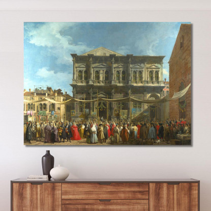 La Festa Di San Rocco Canaletto cnl18 quadro stampato su tela