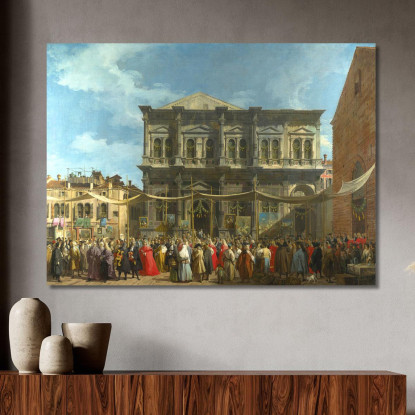 La Festa Di San Rocco Canaletto cnl18 quadro stampato su tela