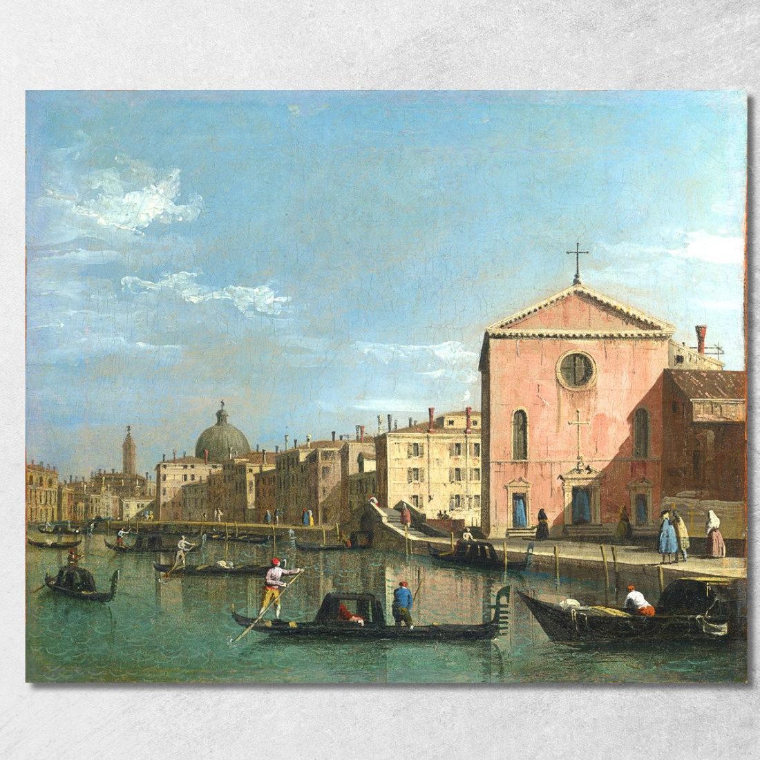 Il Canal Grande Di Fronte A Santa Croce Canaletto cnl28 quadro stampato su tela