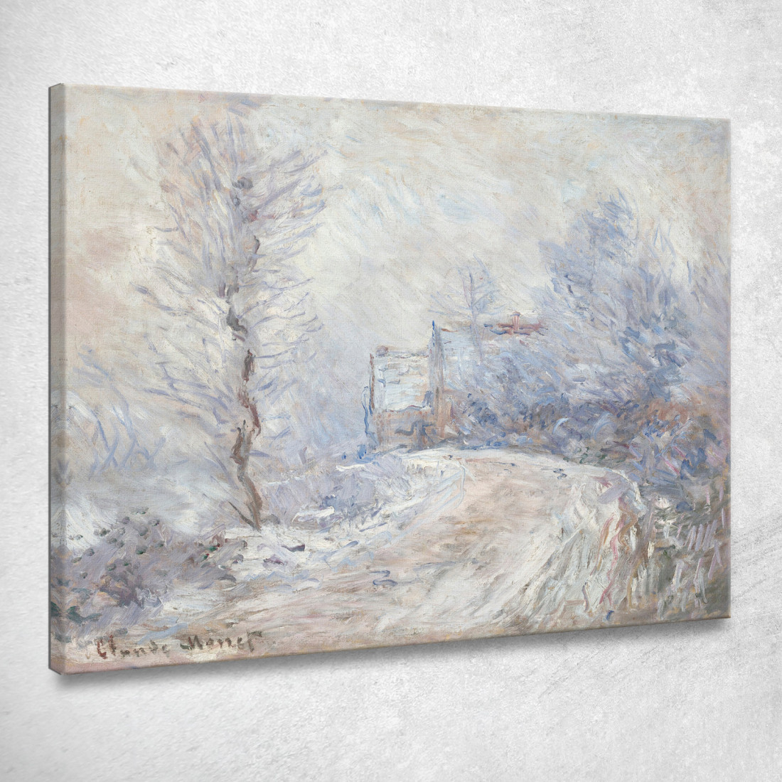 L'Ingresso A Giverny Sotto La Neve Claude Monet mnt276 quadro stampato su tela L'Ingresso A Giverny Sotto La Neve Claude Monet mnt276 quadro stampato su tela