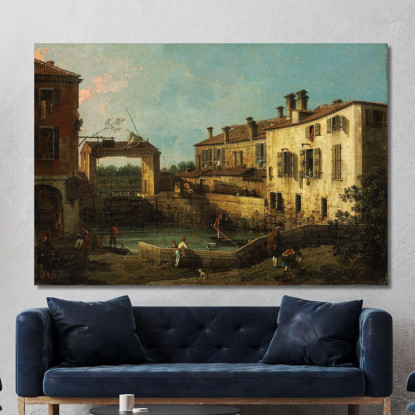 Chiusa Nei Pressi Di Dolo Canaletto cnl31 quadro stampato su tela