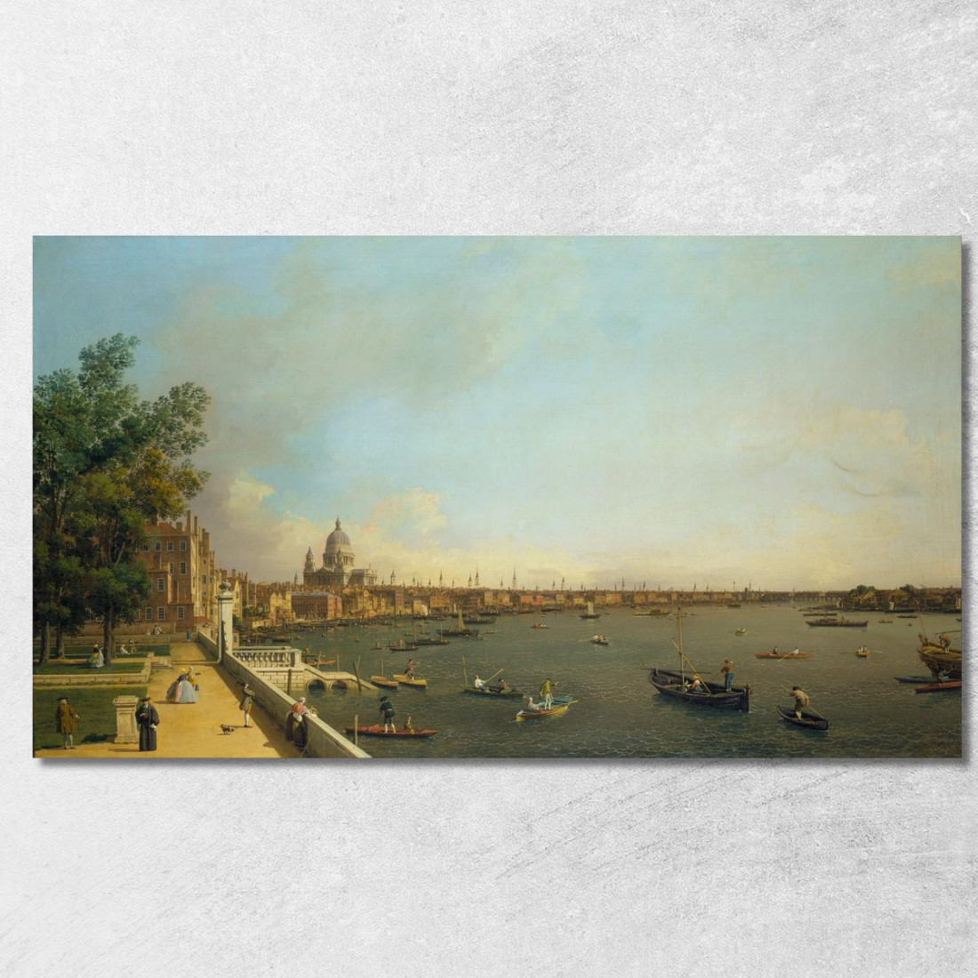 Il Tamigi Da Somerset House Terrace Verso La Città Canaletto cnl33 quadro stampato su tela Il Tamigi Da Somerset House Terrace Verso La Città Canaletto cnl33 quadro stampato su tela