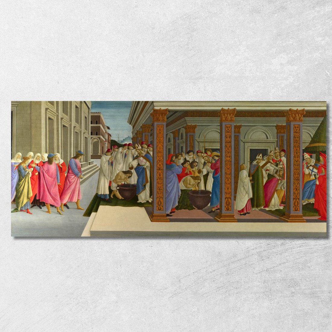 Quattro Scene Della Vita Giovanile Di San Zanobi Sandro Botticelli sbt3 quadro stampato su tela Quattro Scene Della Vita Giovanile Di San Zanobi Sandro Botticelli sbt3 quadro stampato su tela