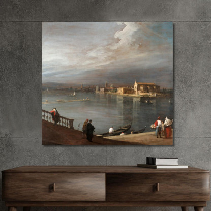 San Cristoforo San Michele And Murano From The Fondamenta Nuove Venice Canaletto cnl39 quadro stampato su tela