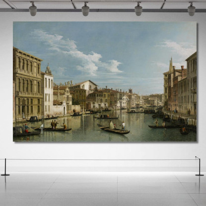 The Grand Canal In Venice From Palazzo Flangini To Campo San Marcuola Canaletto cnl46 quadro stampato su tela