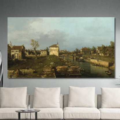 The Porta Portello Padua Canaletto cnl53 quadro stampato su tela