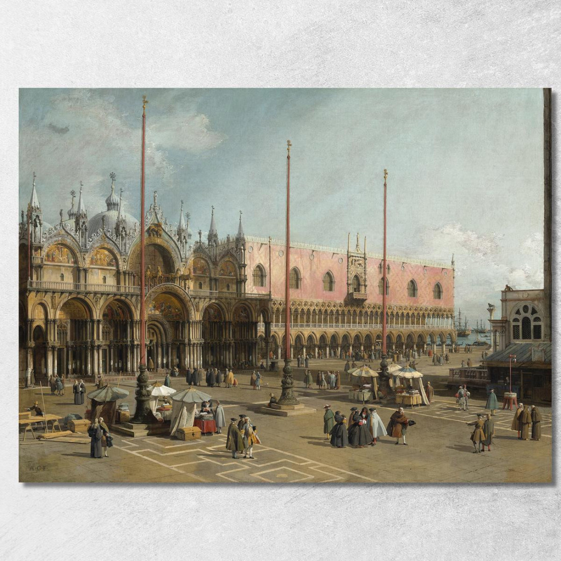 La Piazza San Marco Venezia Canaletto cnl54 quadro stampato su tela La Piazza San Marco Venezia Canaletto cnl54 quadro stampato su tela