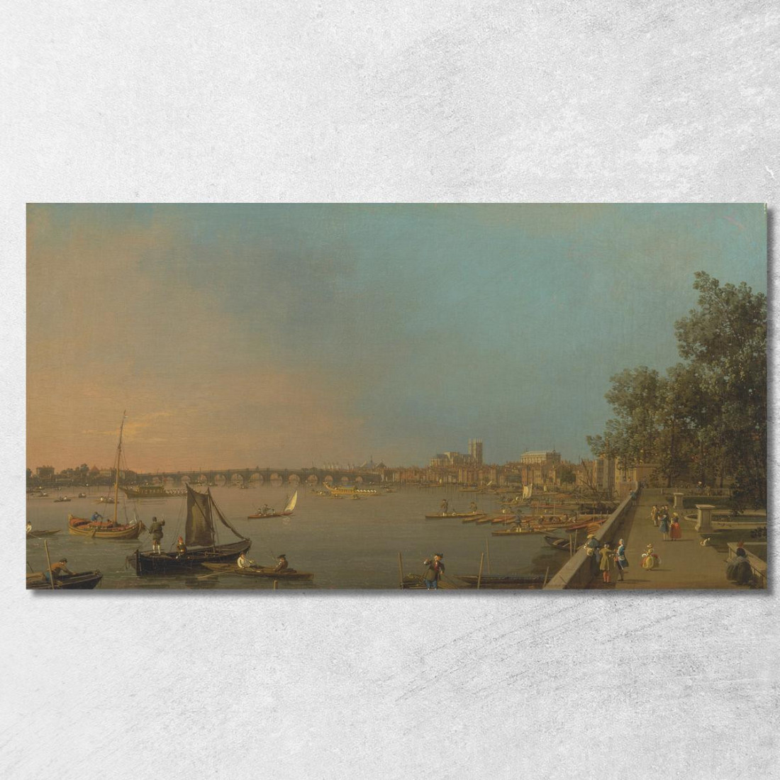 Il Tamigi Dalla Terrazza Della Somerset House Guardando Verso Westminster Canaletto cnl55 quadro stampato su tela Il Tamigi Dalla Terrazza Della Somerset House Guardando Verso Westminster Canaletto cnl55 quadro stampato su tela