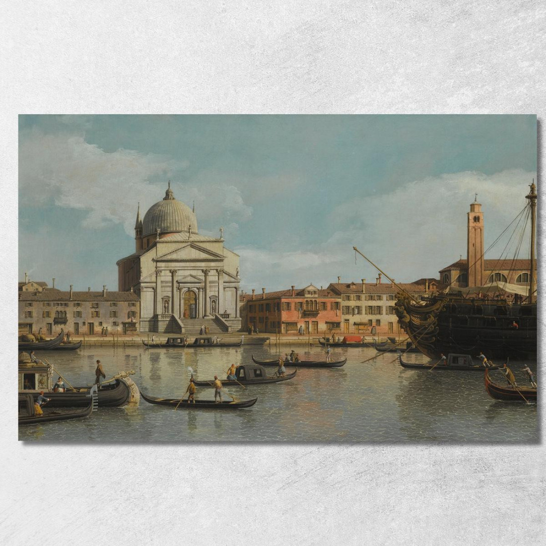 Una Veduta Delle Chiese Del Redentore E Di San Giacomo Canaletto cnl56 quadro stampato su tela Una Veduta Delle Chiese Del Redentore E Di San Giacomo Canaletto cnl56 quadro stampato su tela