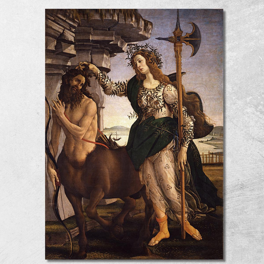 Pallade E Il Centauro Sandro Botticelli sbt25 quadro stampato su tela Pallade E Il Centauro Sandro Botticelli sbt25 quadro stampato su tela
