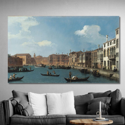 Veduta Del Canale Di Santa Chiara A Venezia Canaletto cnl76 quadro stampato su tela