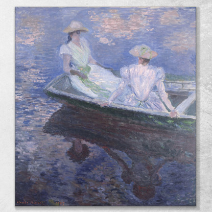 Sulla Barca Claude Monet mnt287 quadro stampato su tela