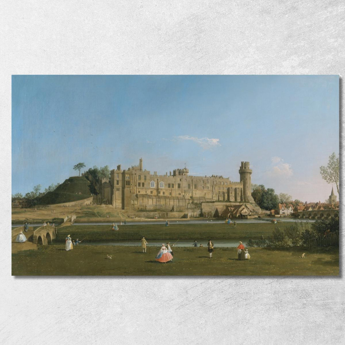 Castello Di Warwick Canaletto cnl77 quadro stampato su tela Castello Di Warwick Canaletto cnl77 quadro stampato su tela