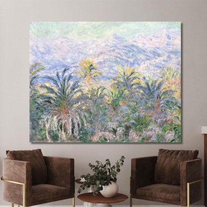 Palme A Bordighera 1884 Claude Monet mnt288 quadro stampato su tela