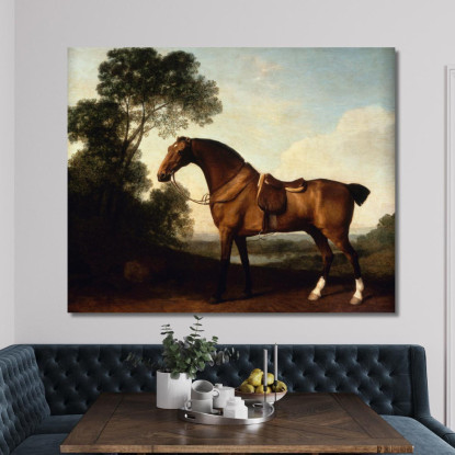 Un Cacciatore Della Baia Sellato George Stubbs gst5 quadro stampato su tela