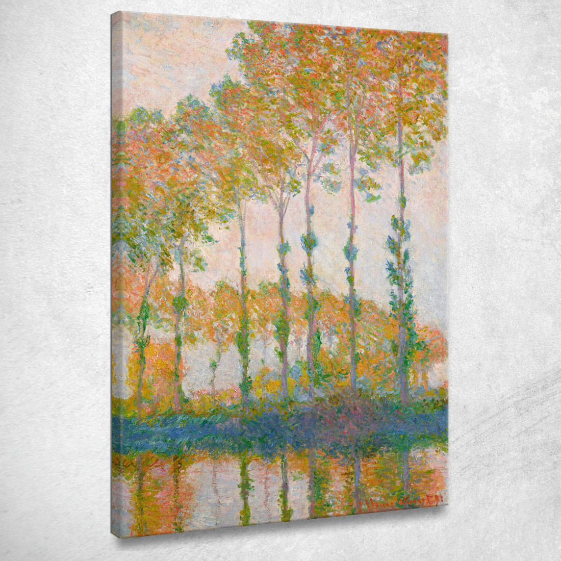 Pioppi Sulle Rive Dell'Epte In Autunno Claude Monet mnt290 quadro stampato su tela Pioppi Sulle Rive Dell'Epte In Autunno Claude Monet mnt290 quadro stampato su tela